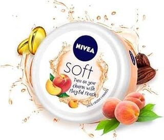 NIVEA SOFT LIGHT MOISTURISER SKIN CREAM PLAYFUL PEACH 100 ML