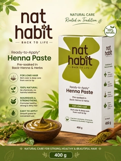 NAT HABIT HENNA PASTE FOR LONG HAIR 400 G
