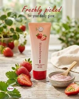 AYUR HERBALS SUPER CREAMY SCRUB STRAWBERRY 60 ML