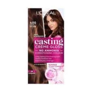 L'OREAL CASTING CREME GLOSS CONDITIONING COLOR 400 DARK BROWN 25 G + 20 ML