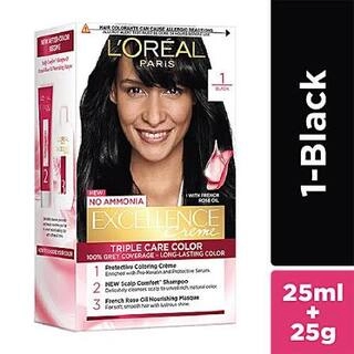L'OREAL PARIS EXCELLENCE CREME TRIPLE CARE COLOR BLACK 1-  25 ML + 25 G