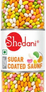 SHADANI SUGAR CAOTED SAUNF 160 G
