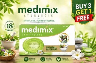 MEDIMIX AYURVEDIC NATURAL GLYCERINE WITH ELADI OIL SOAP 75 G 3+1