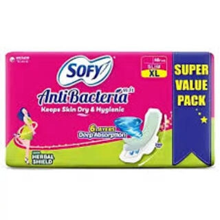 SOFY ANTI BACTERIA KEEPS SKIN DRY & HYGIENIC XL 48 PADS