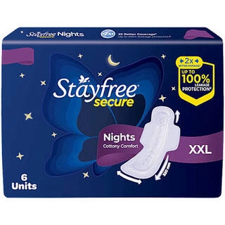 STAYFREE SECURE NIGHTS COTTONY COMFORT XXL 6 PADS