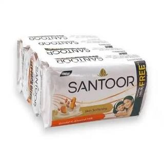 SANTOOR SKIN SOFTENING SANDAL & ALMOND MILK 100 G 4+1