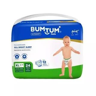 BUMTUM PANTS ULTRA SOFT ALL NIGHT SLEEP 12-18 KG SIZE - XL 24 PANTS