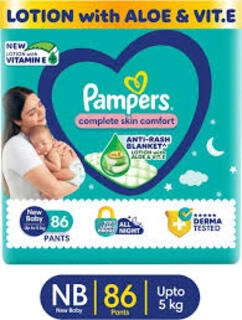 PAMPERS COMPLETE SKIN COMFORT NEW BABY UP TO 5 KG 88 PANTS