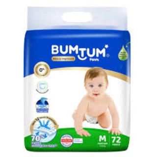 BUMTUM PANTS NEW & IMPROVED 7-12 KG SIZE M 72 PANTS
