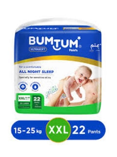 BUMTUM PANTS ULTRA SOFT ALL NIGHT SLEEP 15-25 KG SIZE - XXL 22 PANTS