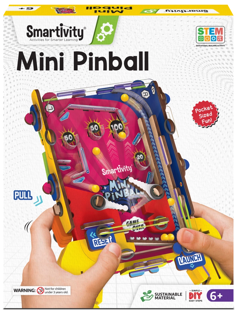 Hand - Held Mini Pinball Game | 6 - 14 years | Screen Free Play
