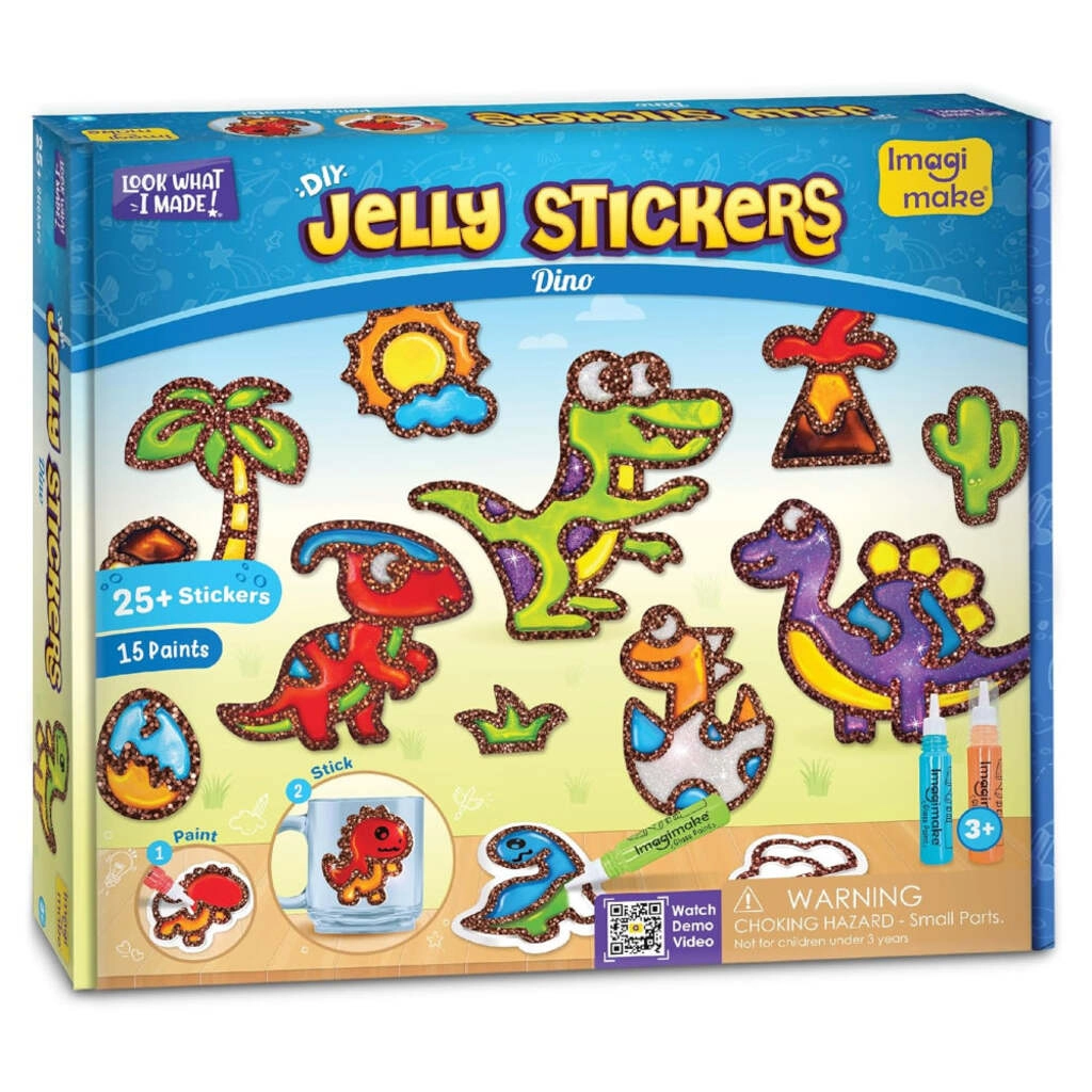 DIY Dino Jelly Stickers