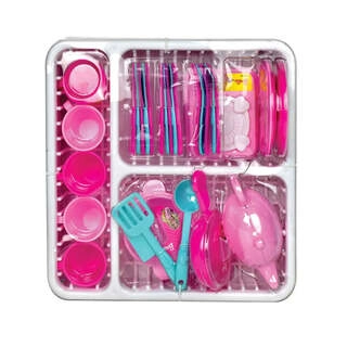 Barbie Sweet Home Kitchen Set with Basket 33 pcs - Multicolor