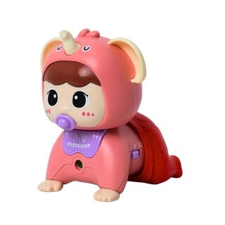 CrawlPal - Crawling Toy with Lights & Sound - Pink