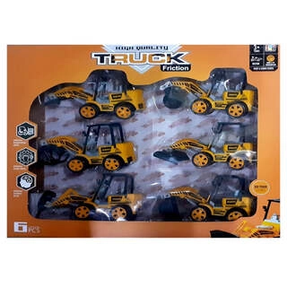 Truck Friction Toy - Set Of 6 Pcs