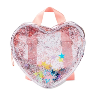 Bags Clear Glitter Heart Backpack (3Y to 6Y) Transparent