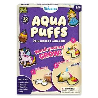 Aqua Puffs Princesses & Unicorns | 3D Art Kit | Gifts for Girls Ages 4-10