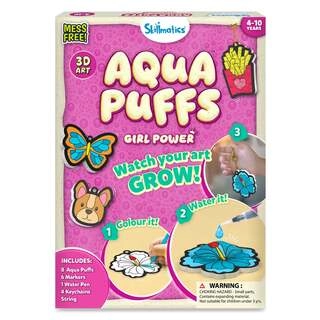 Aqua Puffs Girl Power | 3D Art Kit | Gifts for Girls Ages 4-10