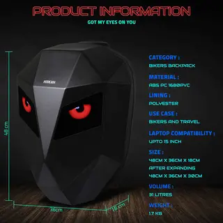 Eye rover biker LED Backpack