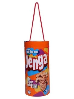 Hasbro Gaming Jenga, Jenga Tube Pack, Original Hardwood Blocks Stacking Tower Game, Gift Toy for Kids Ages 6+, Birthday Gift for Kids