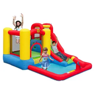 Happy Hop Jump & Splash Adventure Zone With Cannon - Kids Inflatable Bouncer for Parties