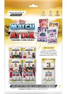 UCC Match Attax 2025/26 Mega Multipack - Includes 48 Match Attax Cards Plus 3 Random Star Boy LE's and a Random Ball Master LE Card