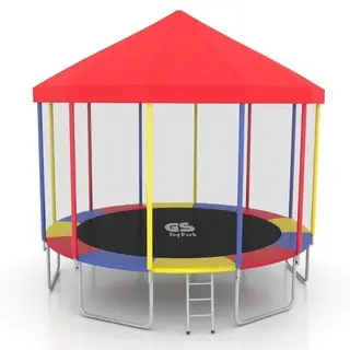 16ft. Canopy Rainbow Trampoline with Ladder