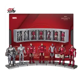 4-Inch Iron Man + Hall Of Amor 7 Pack By Zd Toys