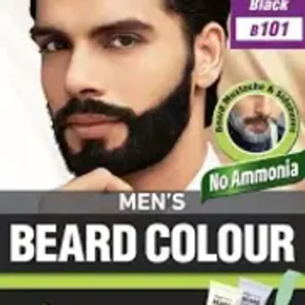 Mens Beard Color Natural Black B101
