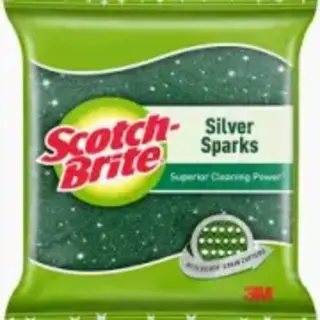 Silver Sparks Scrub Pad