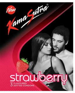 Condoms Excite Strawberry Flavour Dotted