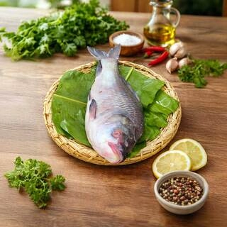 Local Katla Whole - Gada Peti Pcs+Round Pcs, Head 2 Split & With Tail