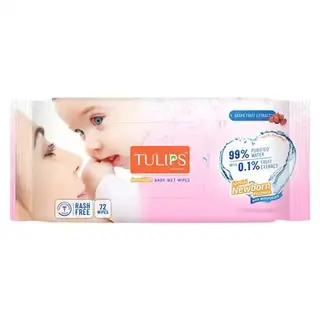Tulips Sensiti Baby Wipes 72N
