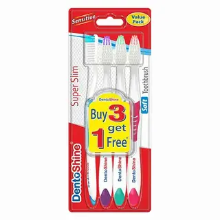Dento Shine Shine Slim 3+1 Tothbrus