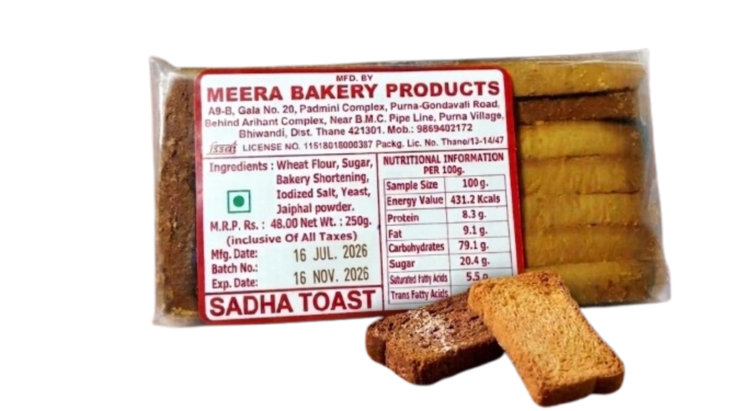 Meera-B.Toast Sadha 250Gm