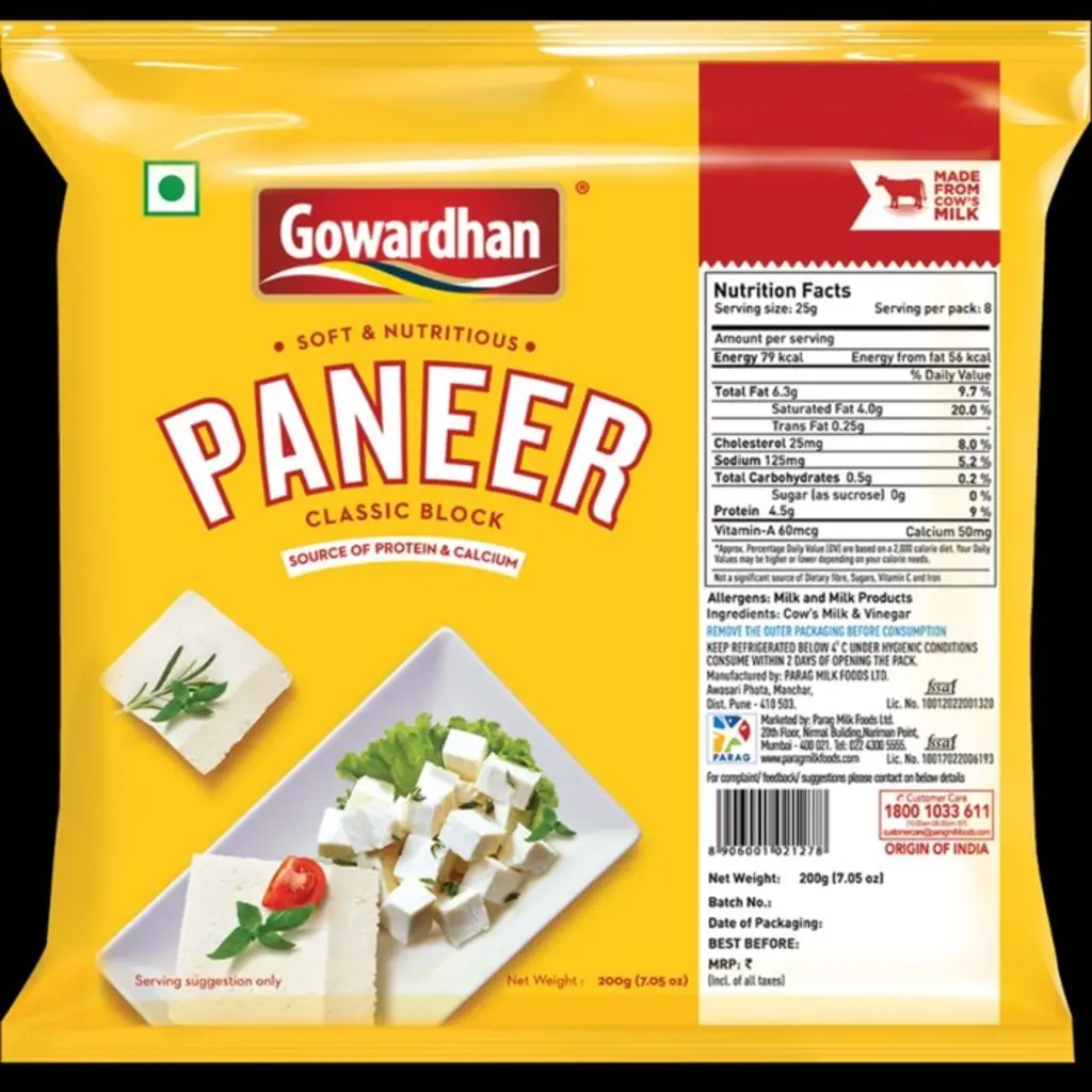 Go.Fresh Paneer 200Gm