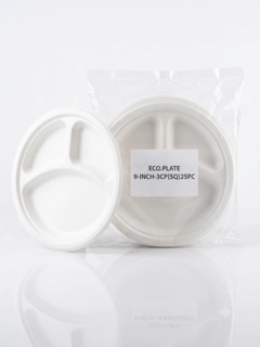 Eco.Plate 9-Inch-3Cp{Sq}25Pc