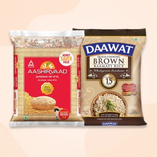 Atta, Daliya, Rice, Sooji & Dal