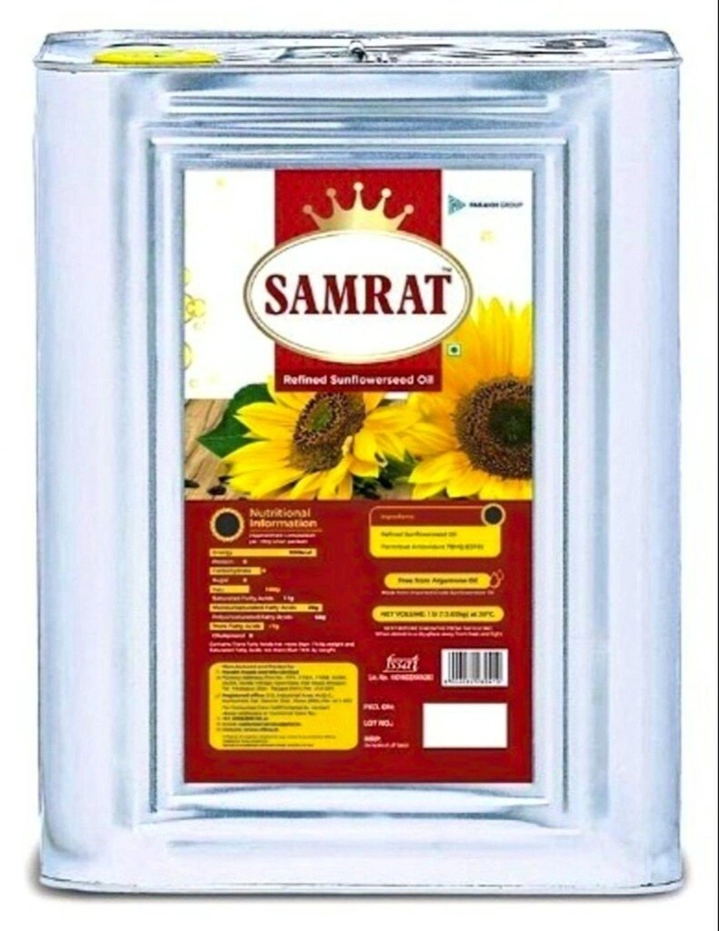 Samrat Sunflower Oil Tin