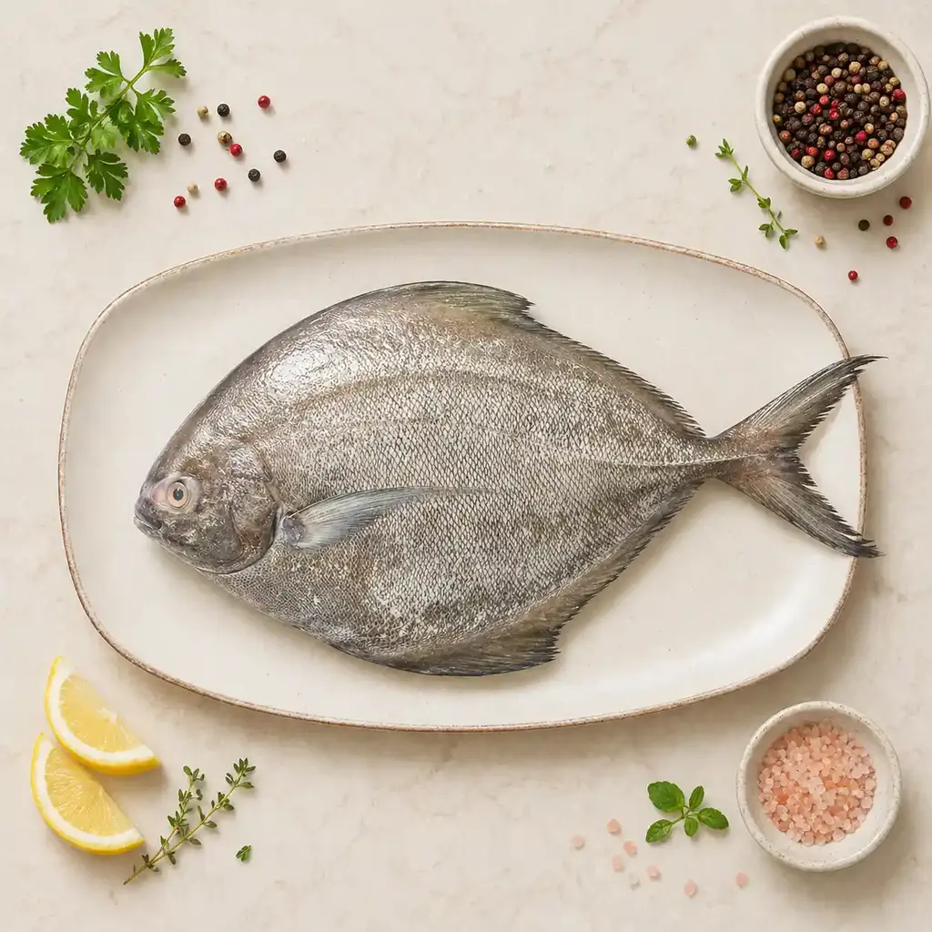 Black Pomfret/Kappu Manji/Halwa/Karutha Avoli/ Nalla Chanduva/Kala Chandaa