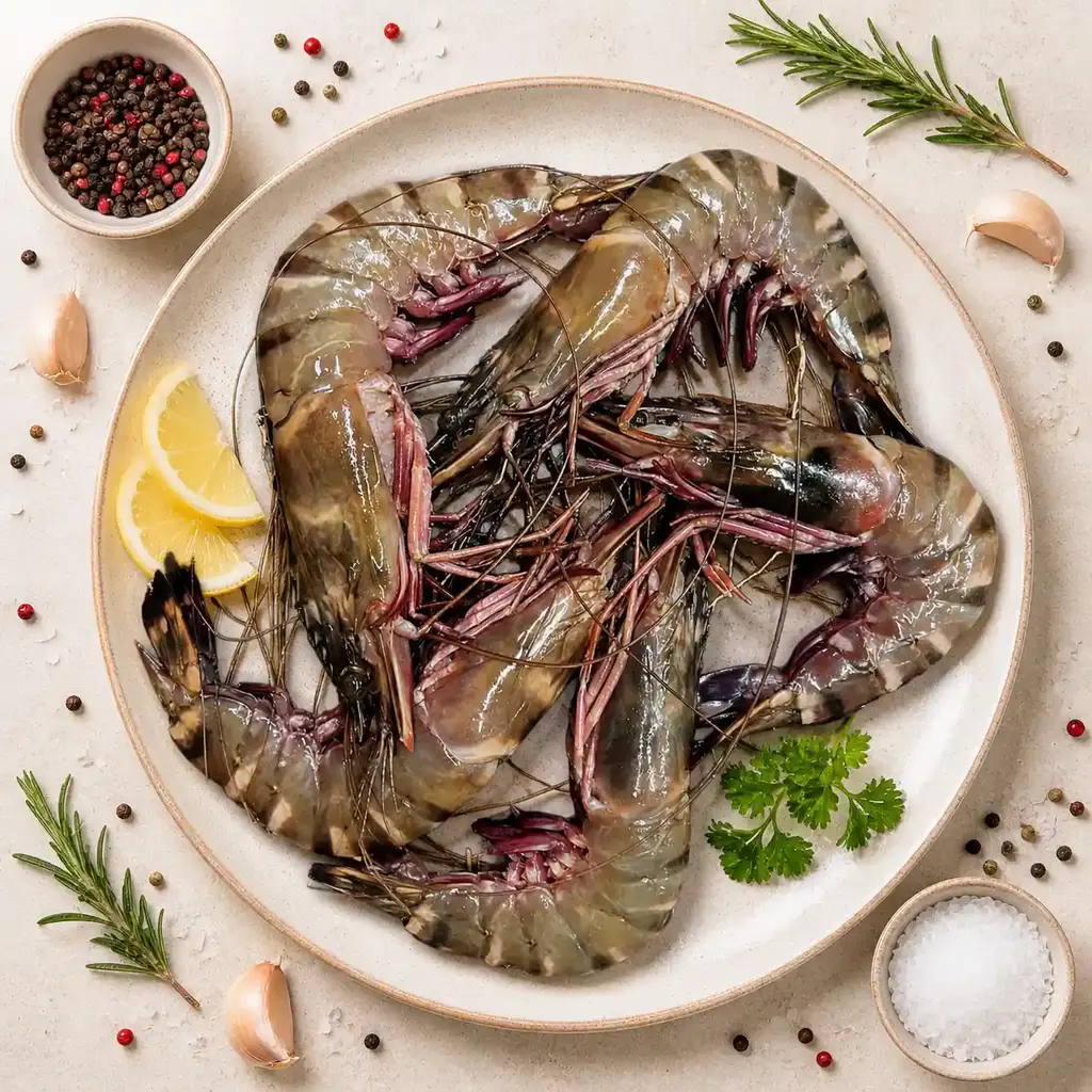 Black Tiger Prawns (15 to 20 Count/Kg)