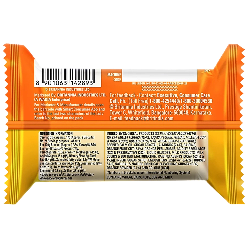 Nutri Choice Oats Orange - Almond Biscuits Pp