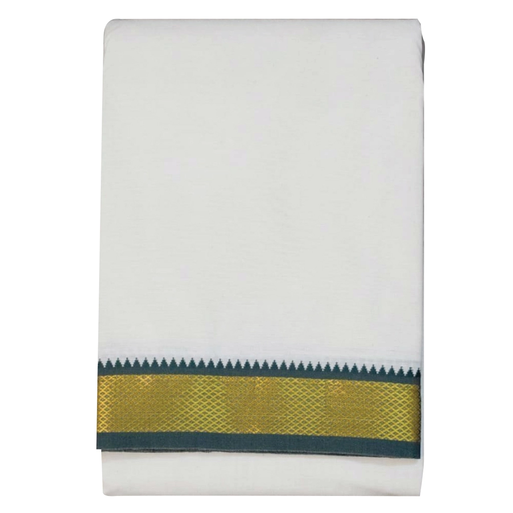 Mayil Kan Border Cotton Dhoti 100*100 / 9*5