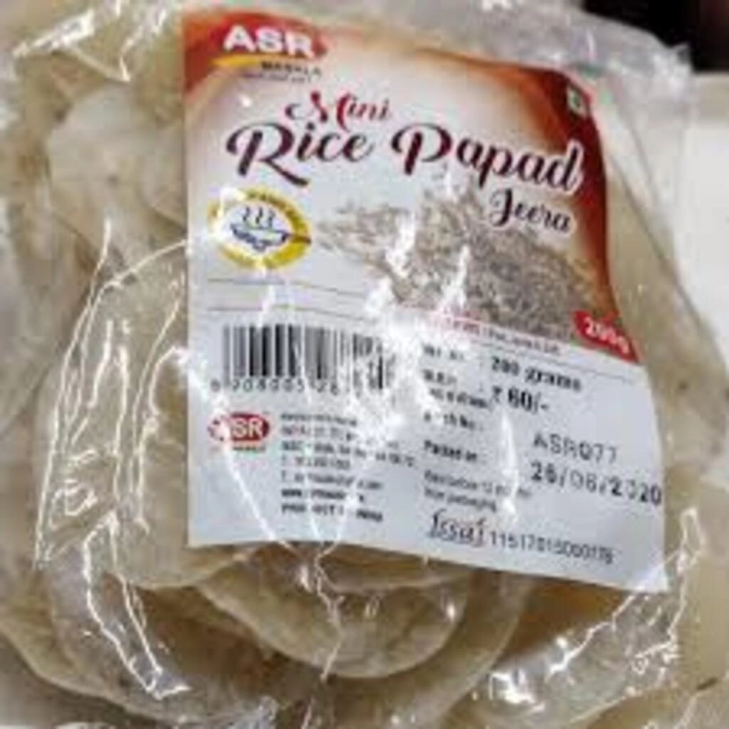 Mini Rice Papad Jeera