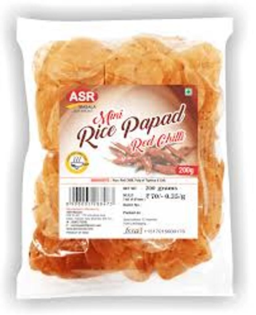 Mini Rice Papad Red Chilli