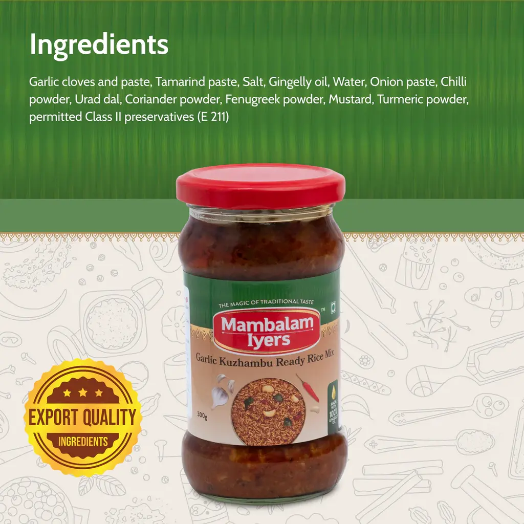 Garlic Kuzambu Ready Rice Mix