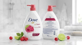 Dove B/W.Rasb.&Lime Scent 1Lt