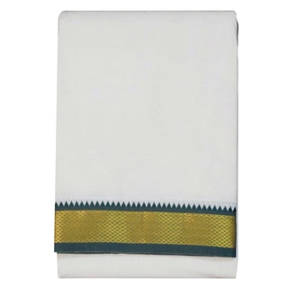 Mayil Kan Border Cotton Dhoti 100*100 / 9*5