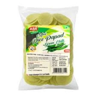 Mini Rice Papad Green Chilli