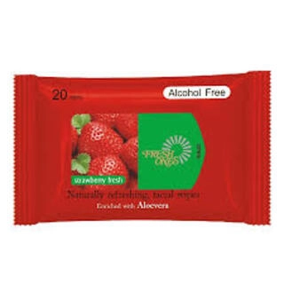 Fresh Strawberry Fresh Wipes Alcohol Free